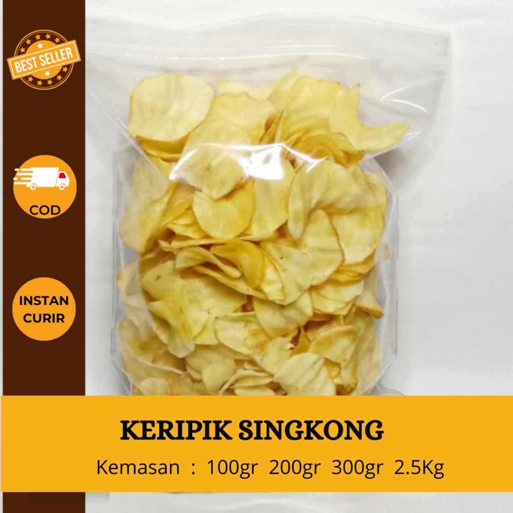 

Keripik Singkong 100gr +200gr +300gr 2.5kg - pusat kulakan snack kiloan murah