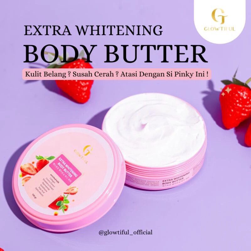Extra Whitening Body Butter / Handbody Lotion Dosting Pemutih Badan BPOM