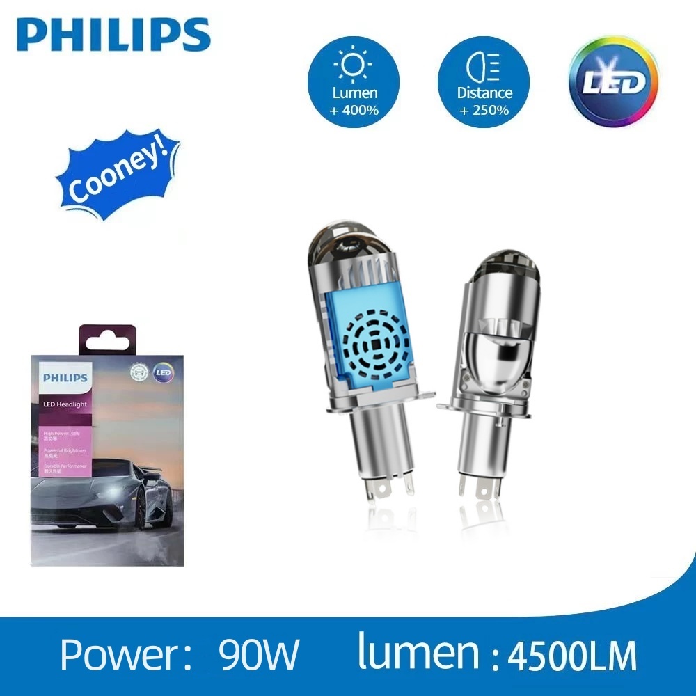 PHILIPS Asli Versi Super Terang H4 Mobil Super Terang Lampu Led Mobil Utama Kabut Headlamp Lampu Mob