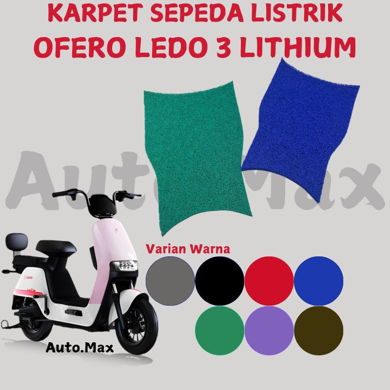 Karpet sepeda listrik ofero ledo 3 lit alas kaki sepeda listrik ofero