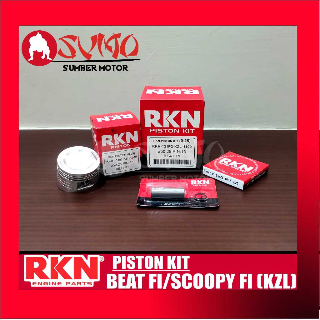 PISTON SEHER KIT BEAT FI/SCOOPY FI RKN ORIGINAL ASLI
