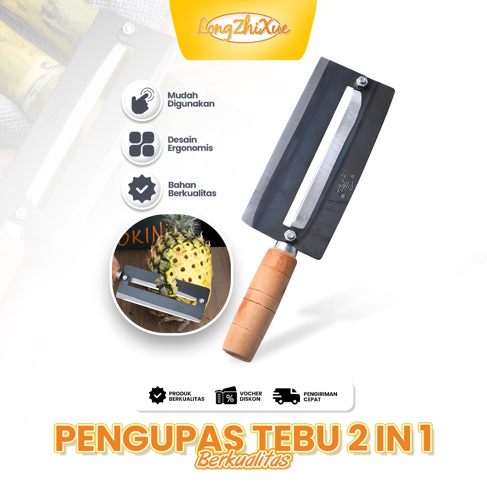 【8 PCS 】Pisau tebu baja tahan karat pisau nanas pisau pengupas tebu komersial pisau pemotong pengiki