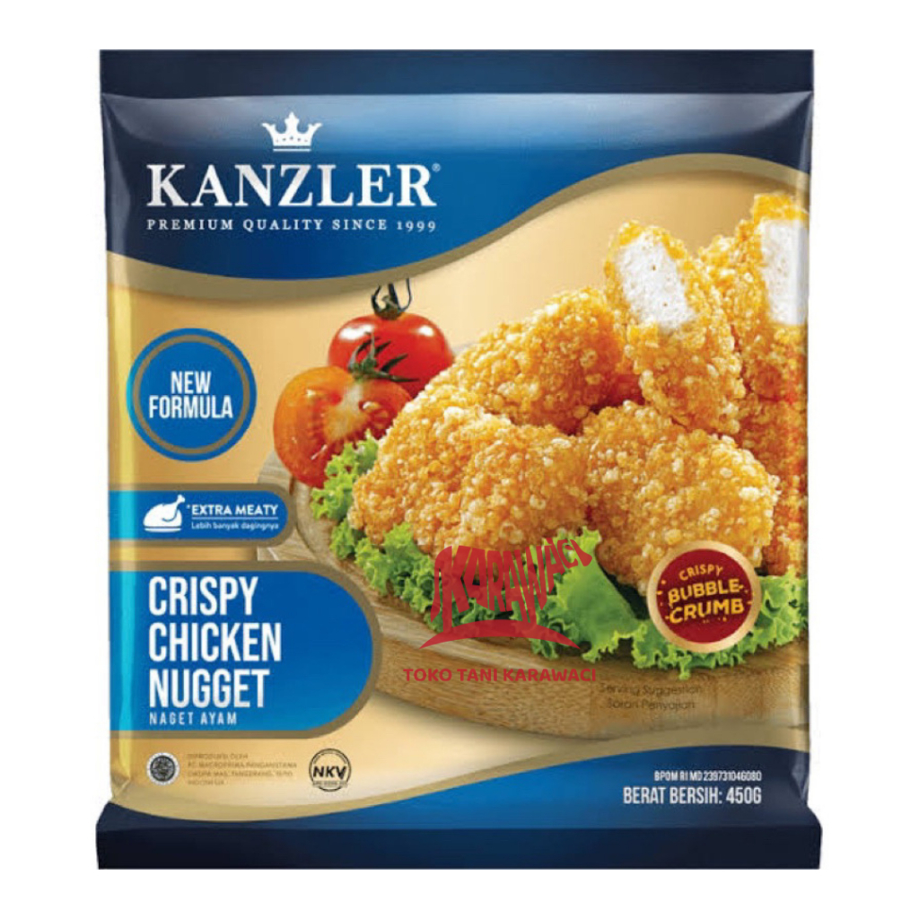 

Kanzler Crispy Chicken Nugget 450gr / Naget Ayam Krispi Bubble Crumb