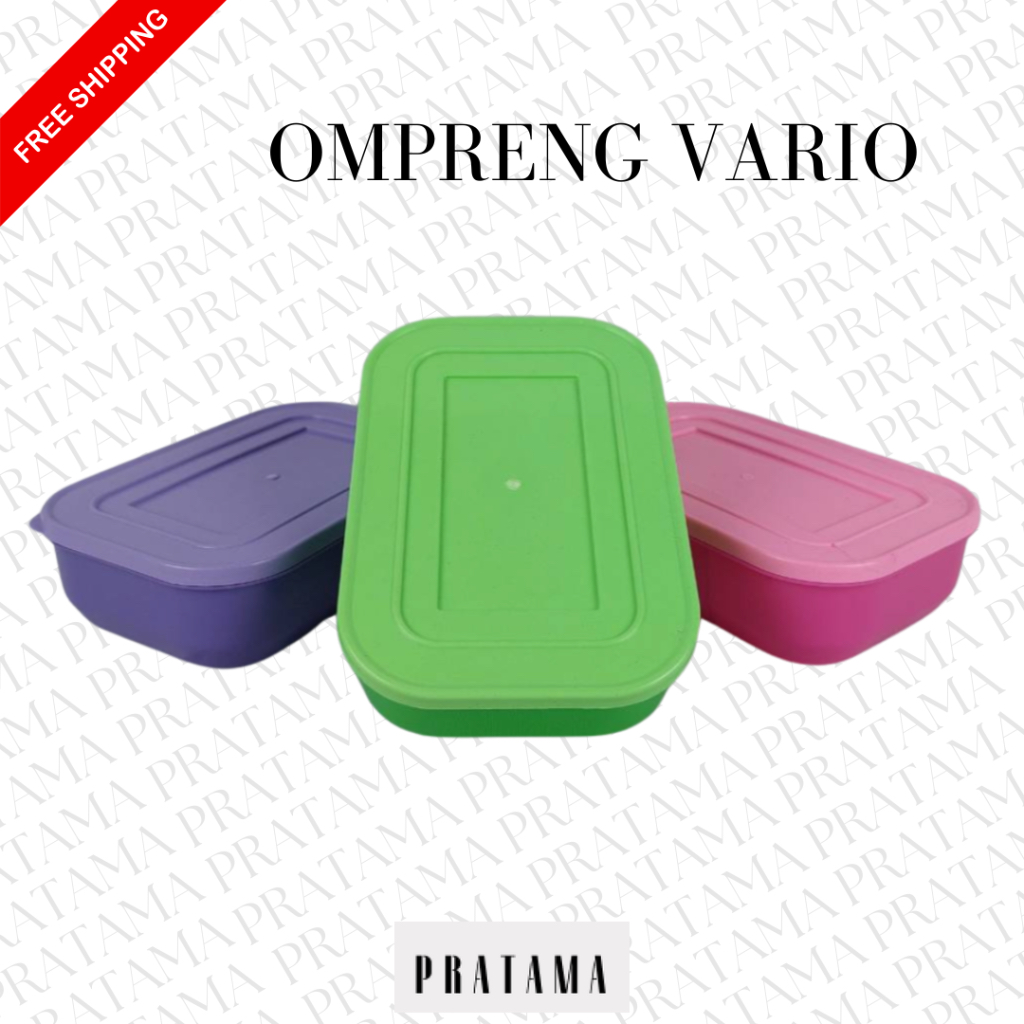 Kotak Makan Warna / Kotak bekal / Kotak makan Plastik / Ompreng vario / Ompreng