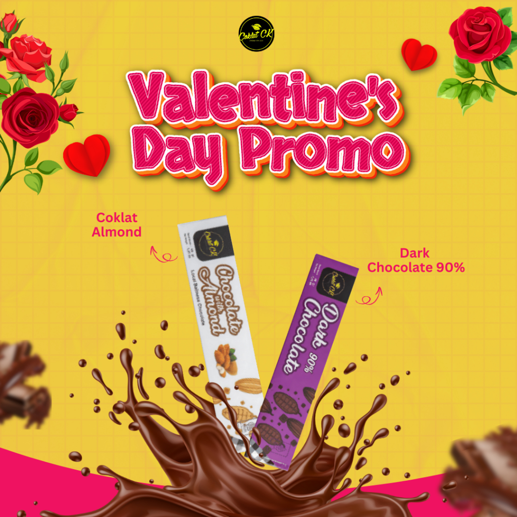 

Coklat CK - Bundle Double Date Dark Chocolate 90% dan Coklat Almond dengan Cokelat Creamy