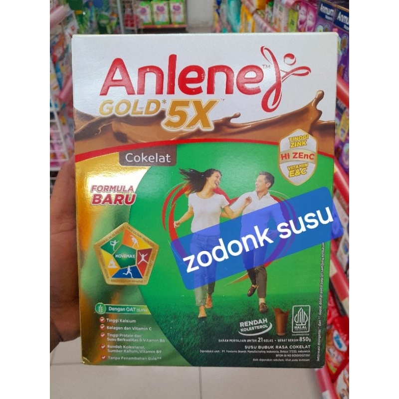 

Anlene gold 5x susu bubuk dewasa original vanila coklat 850g - tulang, sendi dan otot