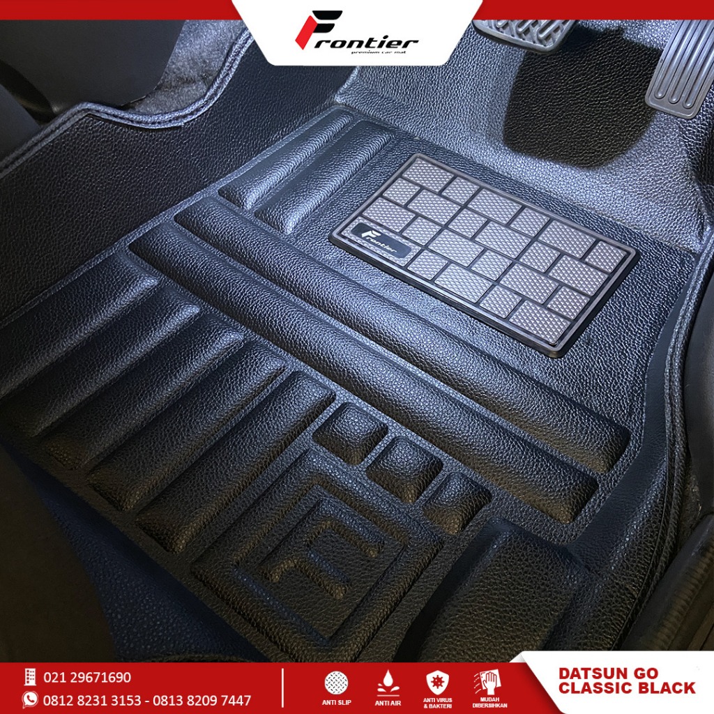 Karpet Mobil 5D Type Classic Black, Untuk Nissan Datsun Go Vintage, Presisi, Anti Air | Frontier