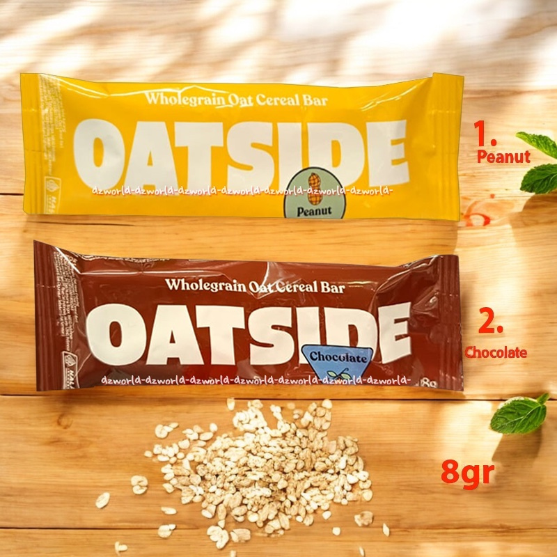 

Oatside Chocolate 8gr Wholegrain Oat Cereal Bar Snack Cemilan Sehat Oat Side Coklat Peanut Kacang