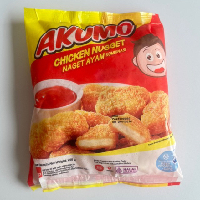 

Akumo Chicken Nugget/ Naget ayam Kombinasi 250gr