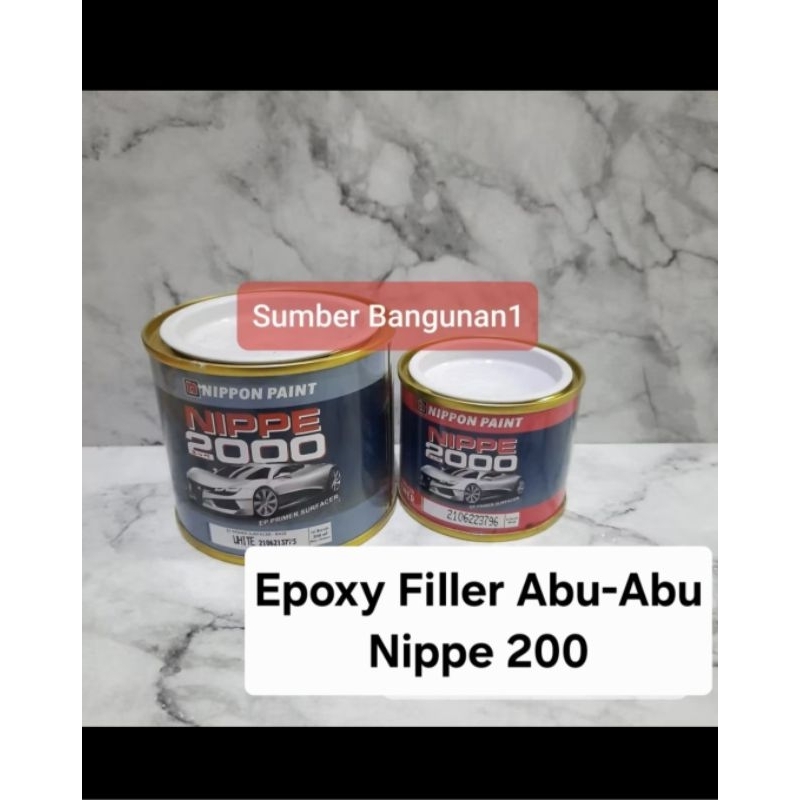 Epoxy Filler Abu-Abu NIPPE 2000 200ml cat dasar otomotif besi