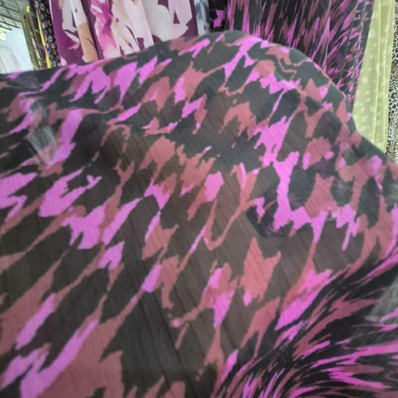 KAIN SIFON KRINGKEL MOTIF ABSTRAK - KAIN SIFON MOTIF ABSTRAK - BAHAN KAIN MOTIF ABSTRAK HARGA/0,5M