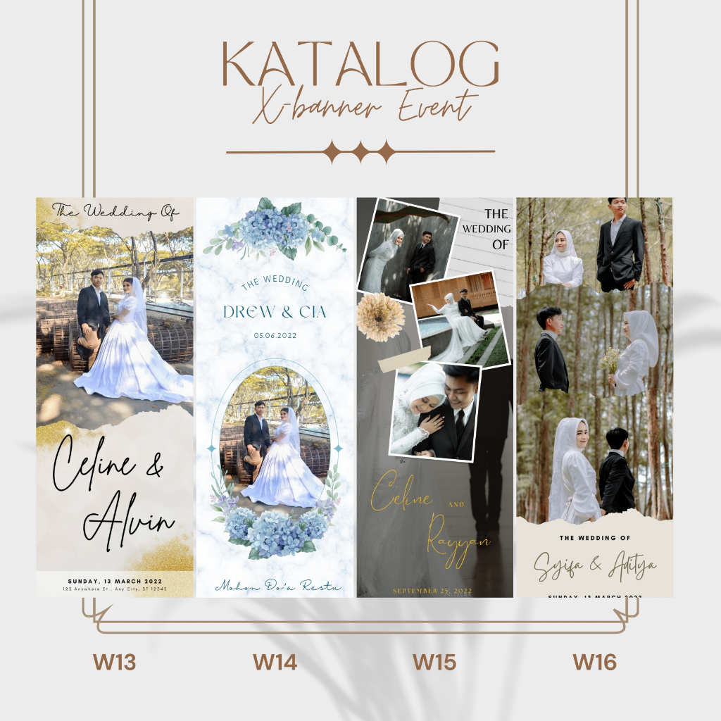 RB X Banner + Tiang Acara Wedding Prokes Engagement