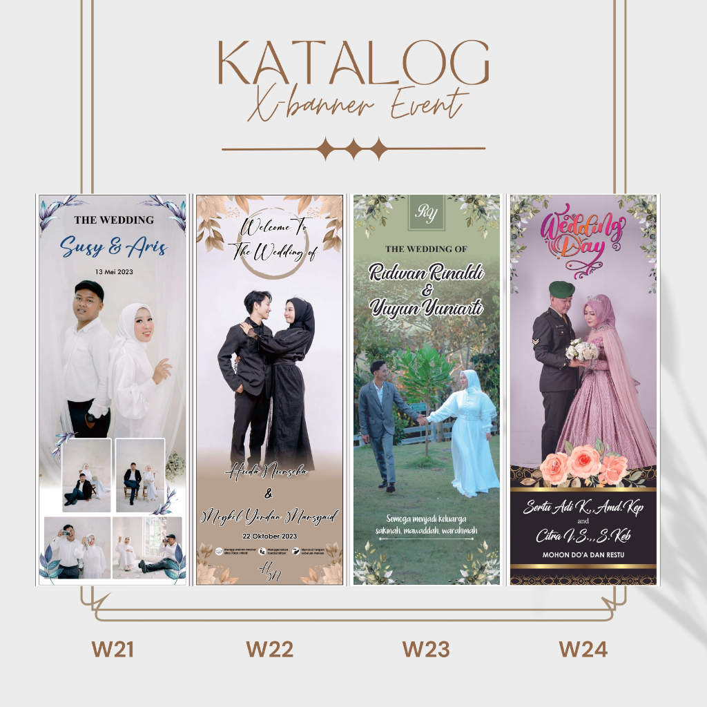 RB X Banner + Tiang Acara Wedding Prokes Engagement