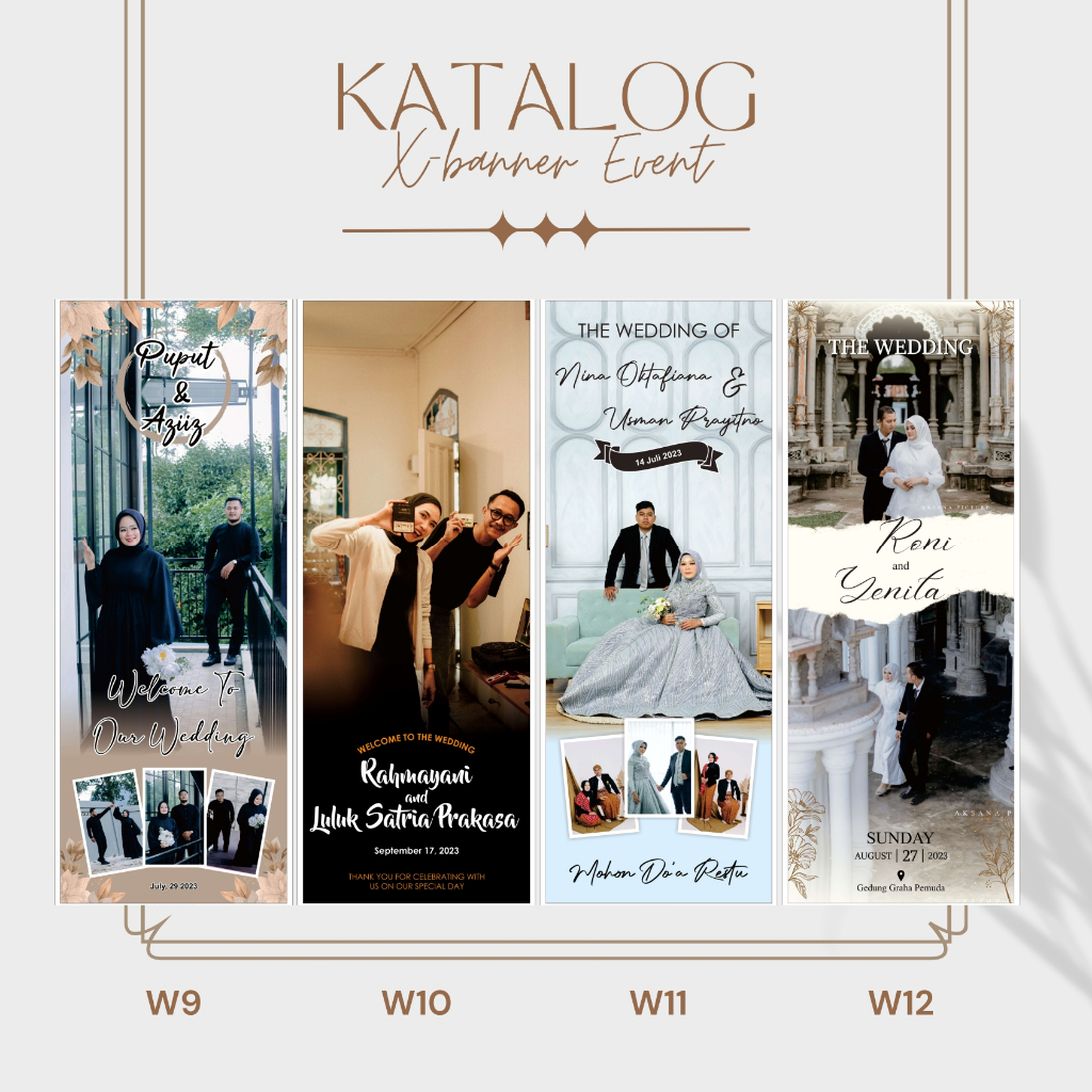 Doradoray_ X Banner + Tiang Acara Wedding Prokes Engagement