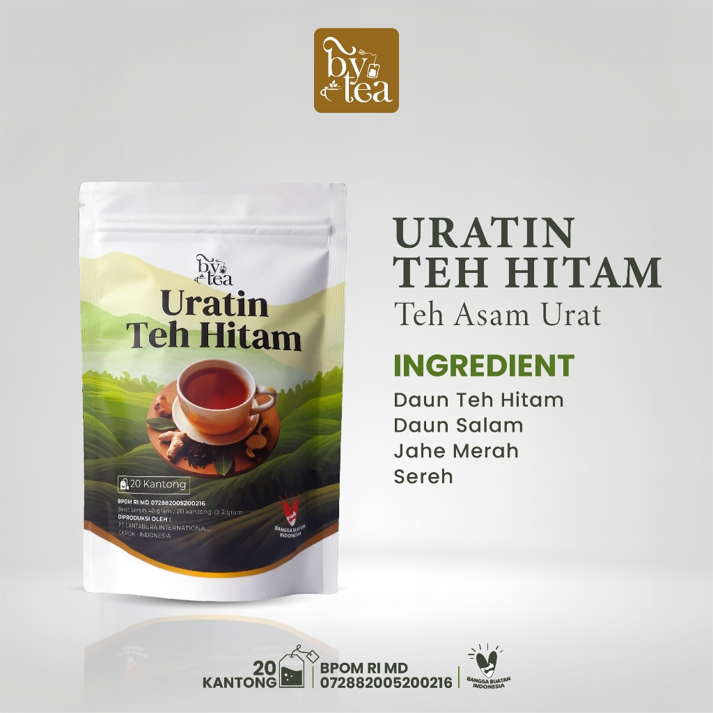 

Bytea Uratin Teh Herbal untuk Asam Urat dengan Teh Hitam, Daun Salam & Jahe Merah 40gr
