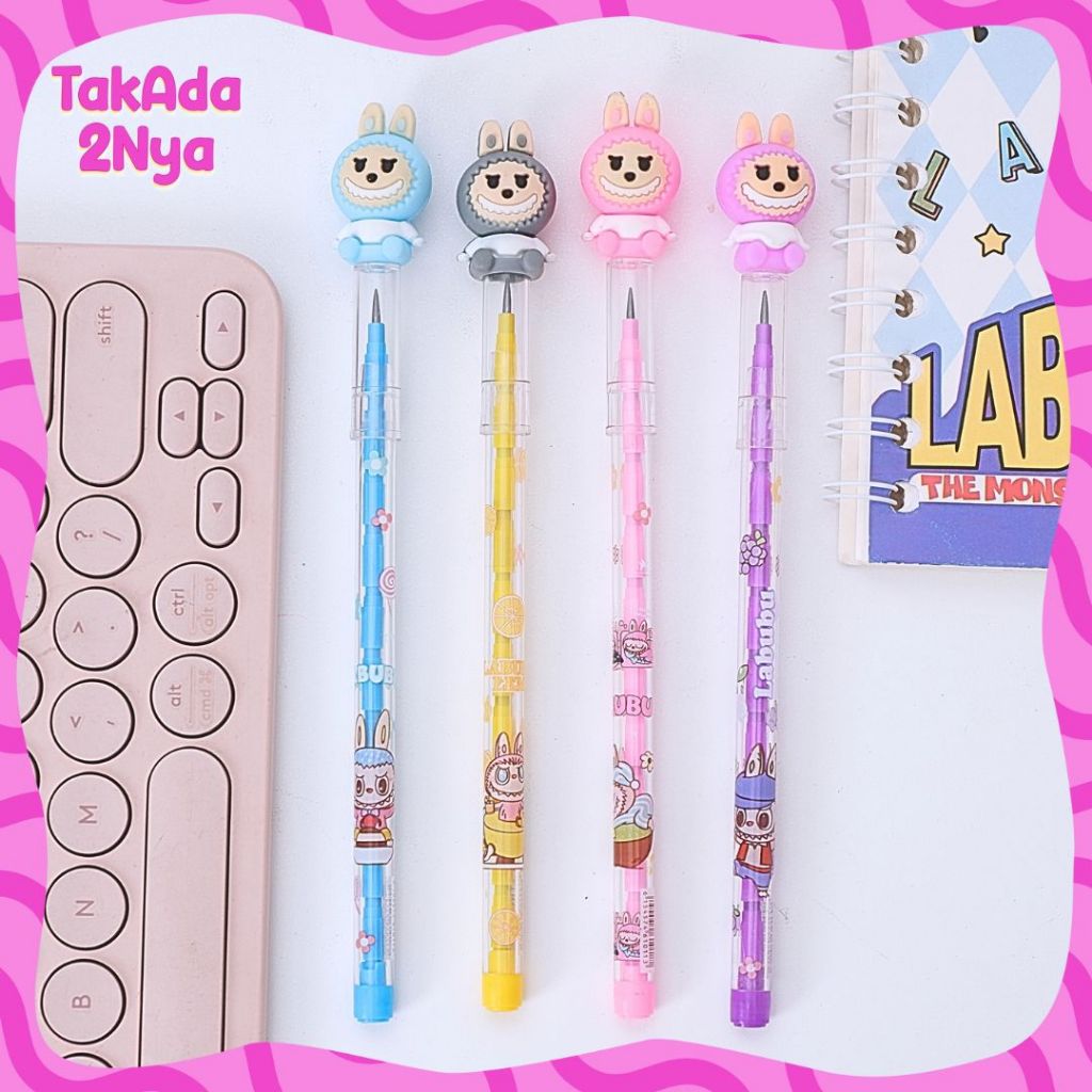 

Pensil Susun / Peluru Labubu Pencil dapat di isi ulang bensial latu fancy katakter Tumpuk