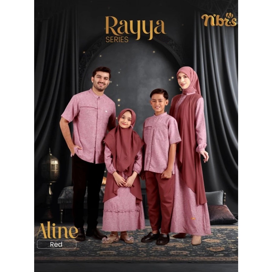 Nibras Sarimbit Rayya Aline Red Rayya Fashion Muslim Baju Couple Pasangan Nibras Baju Couple Keluarg