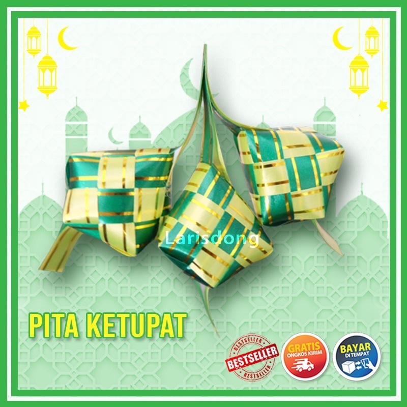 

pita ketupat spesial idul fitri hijau kuning