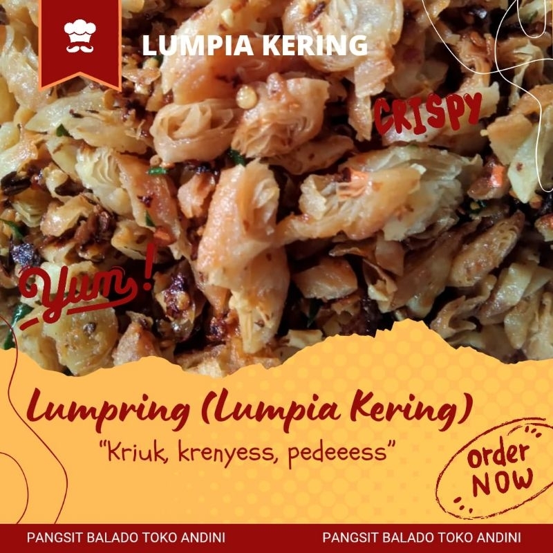 

LUMPRING/Lumpia Kering/Kriuk/Krenyes/Pedas/0,25kg/0,5kg/1kg