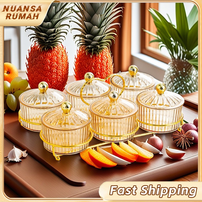 Toples Akrilik Aesthetic Toples Mewah Set Toples Kue Kering Estetik 1 Set Toples Set Nampan Mewah To