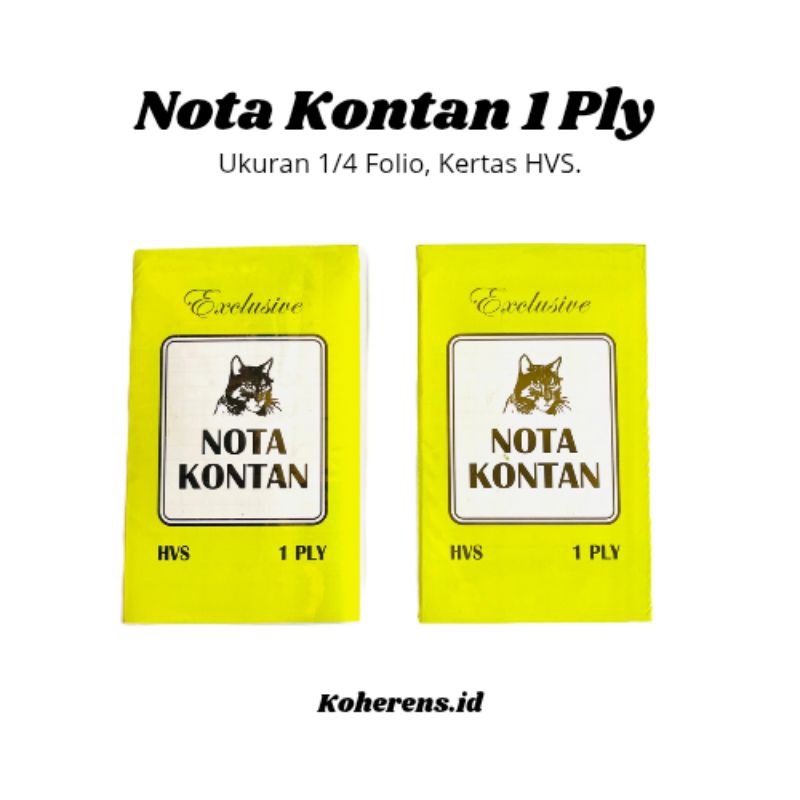 

(5 Buku) Nota 1 Ply Kecil 1/4 Folio Kertas HVS isi 40 Lembar Ukuran 16x10cm Nota Olshop Murah