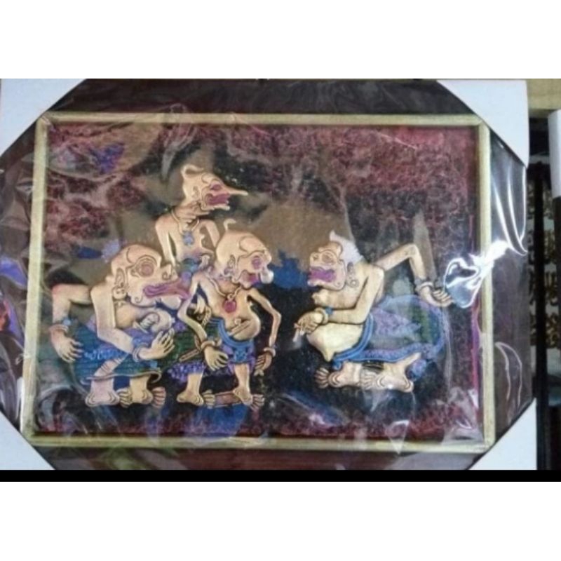 Lukisan relief Wayang PUNAKAWAN