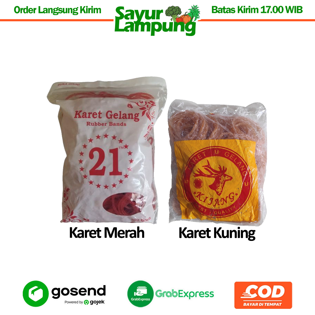 

Karet Gelang 100 Gr - Sayur Lampung