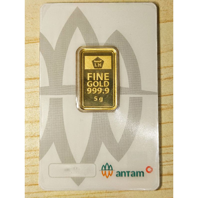 Logam Mulia Emas BatanganAntam 5 gr certieye inverted