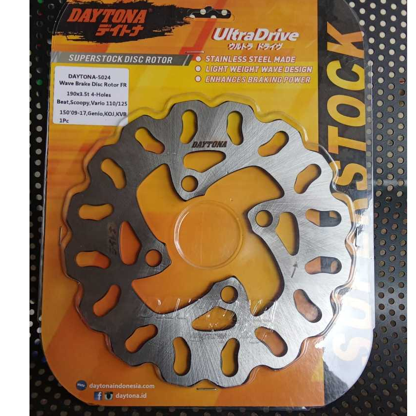 PIRINGAN CAKRAM DEPAN BEAT / BEAT FI / BEAT ESP / SCOOPY / GENIO ORIGINAL DAYTONA ( 5024 )