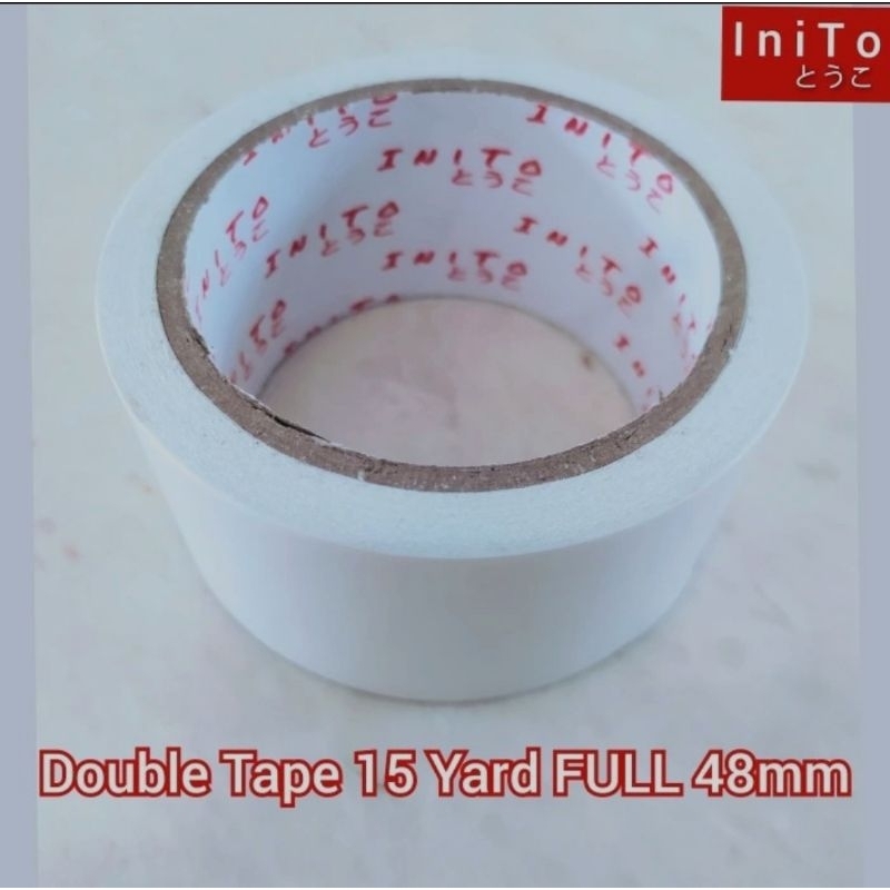 

Double Tape 15 Yard FULL 6mm / 12mm / 24mm / 48mm Kertas Selotip Solasi Isolasi Solatip