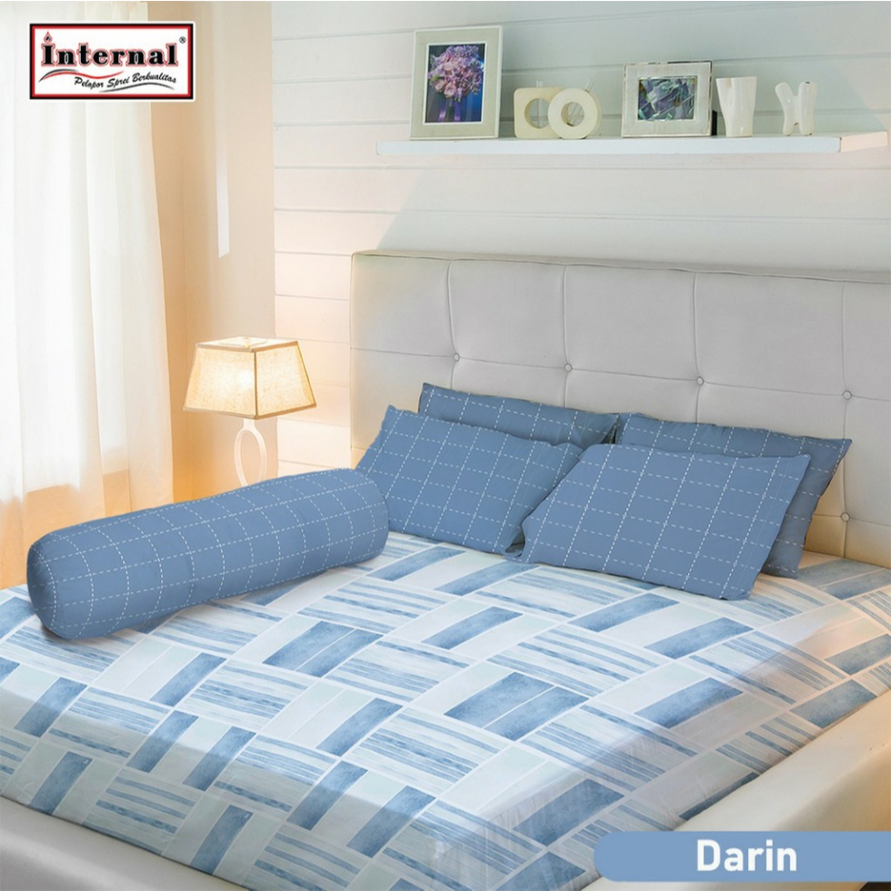 Sprei Internal King B2 180x200x25 Bantal 2 Guling 2 - Darin