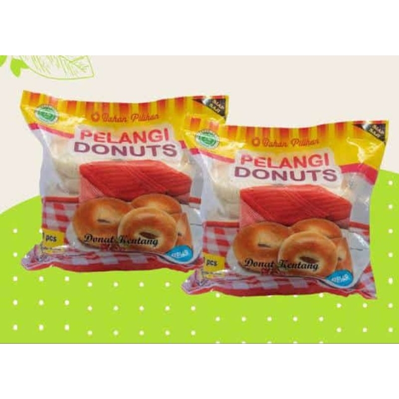 

donat pelangi besar isi 10