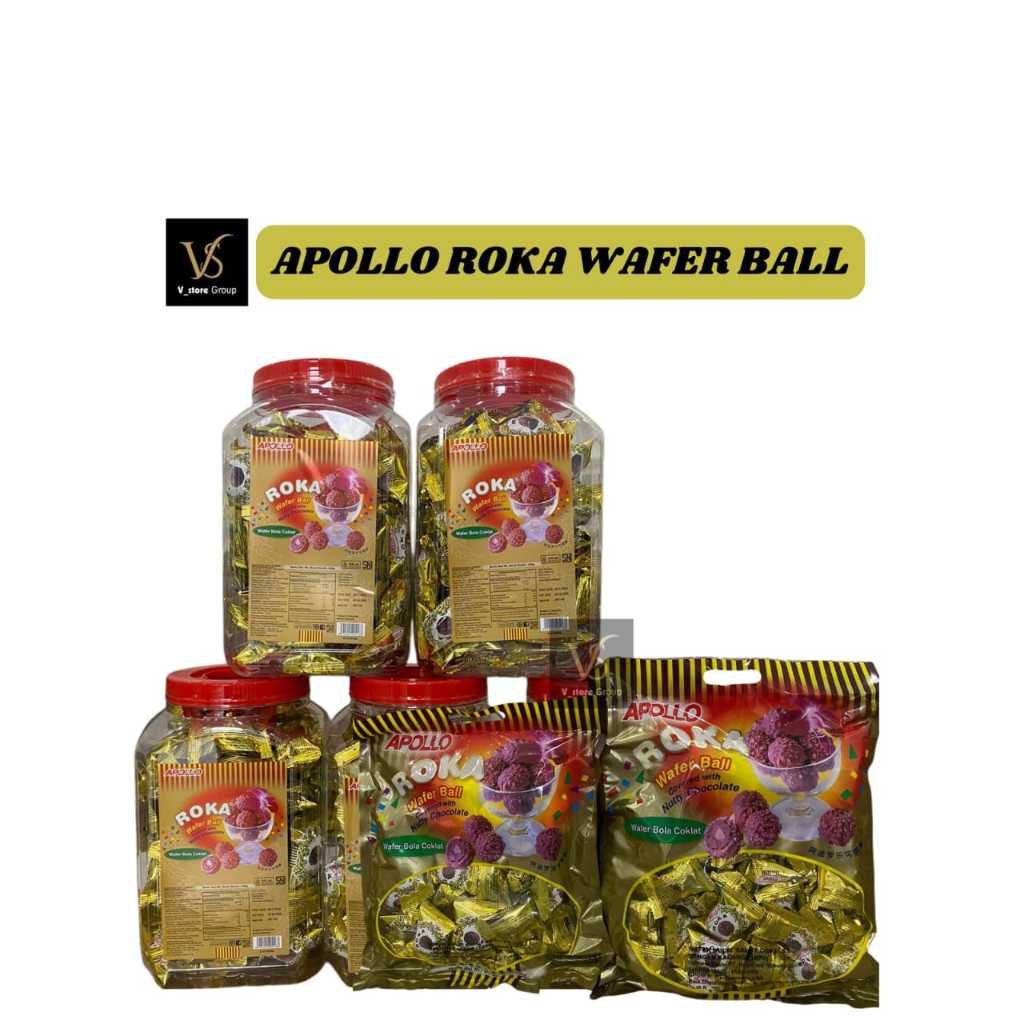 

APOLLO ROKA WAFER BALL TOPLES NETTO 420GR/ROKA REFILL ISI 70PCS KEMASAN 420GR/ROKA REFILL ISI 300GR KEMASAN 300GR