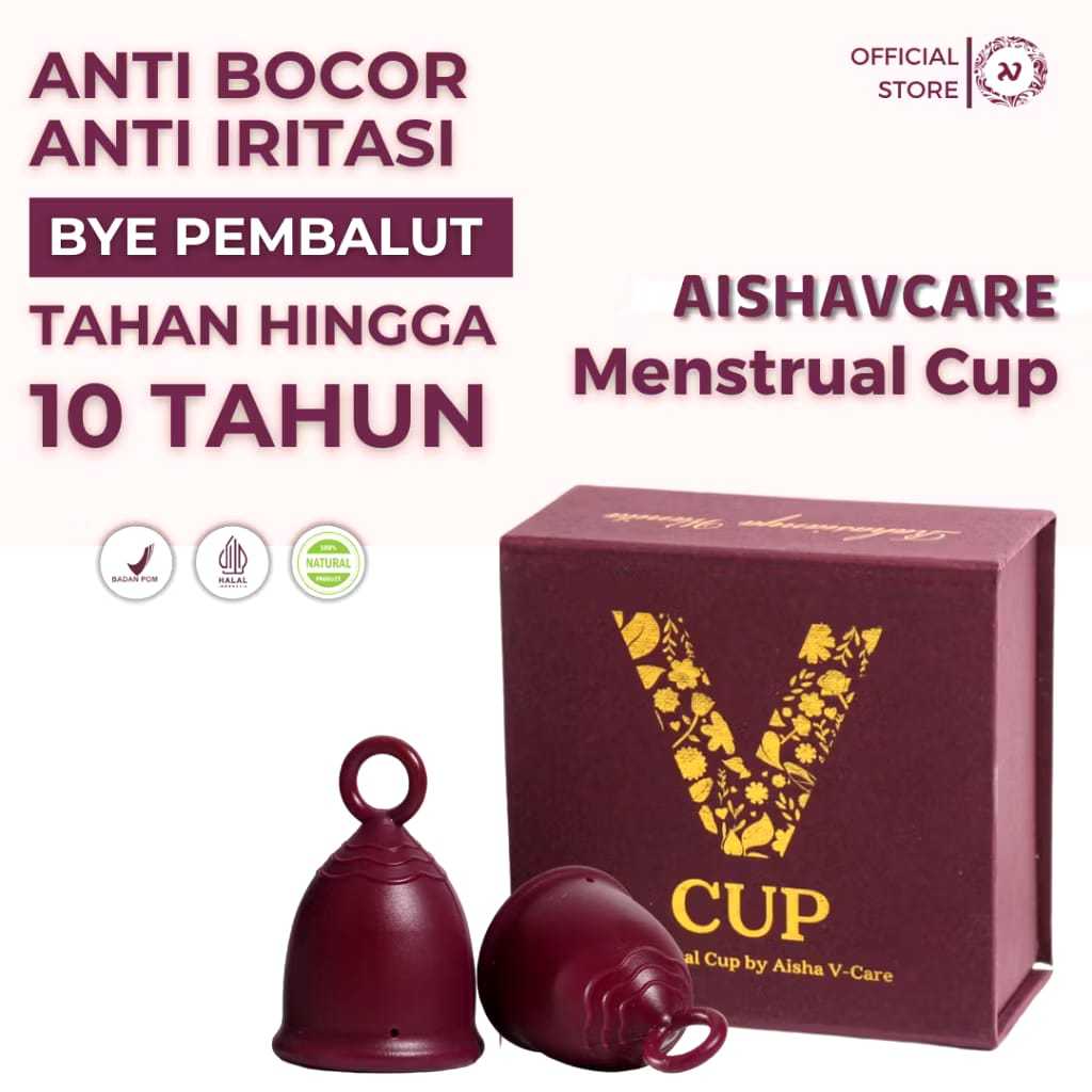 AISHA V CUP | MENSTRUAL CUP BY AISHA V CARE PENGGANTI PEMBALUT