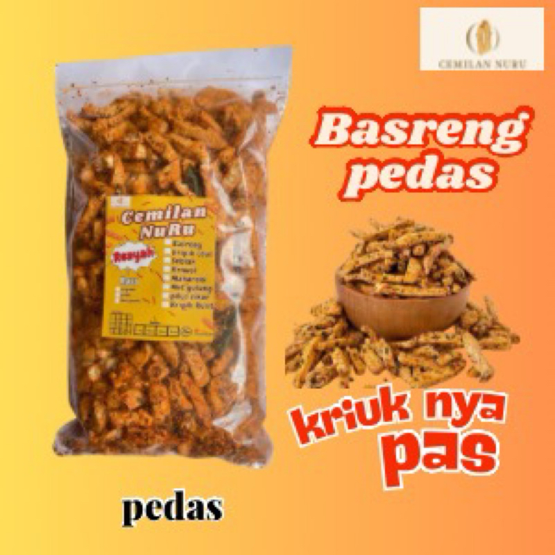 

Basreng pedas 500 gr Renyah CEMILAN NURU