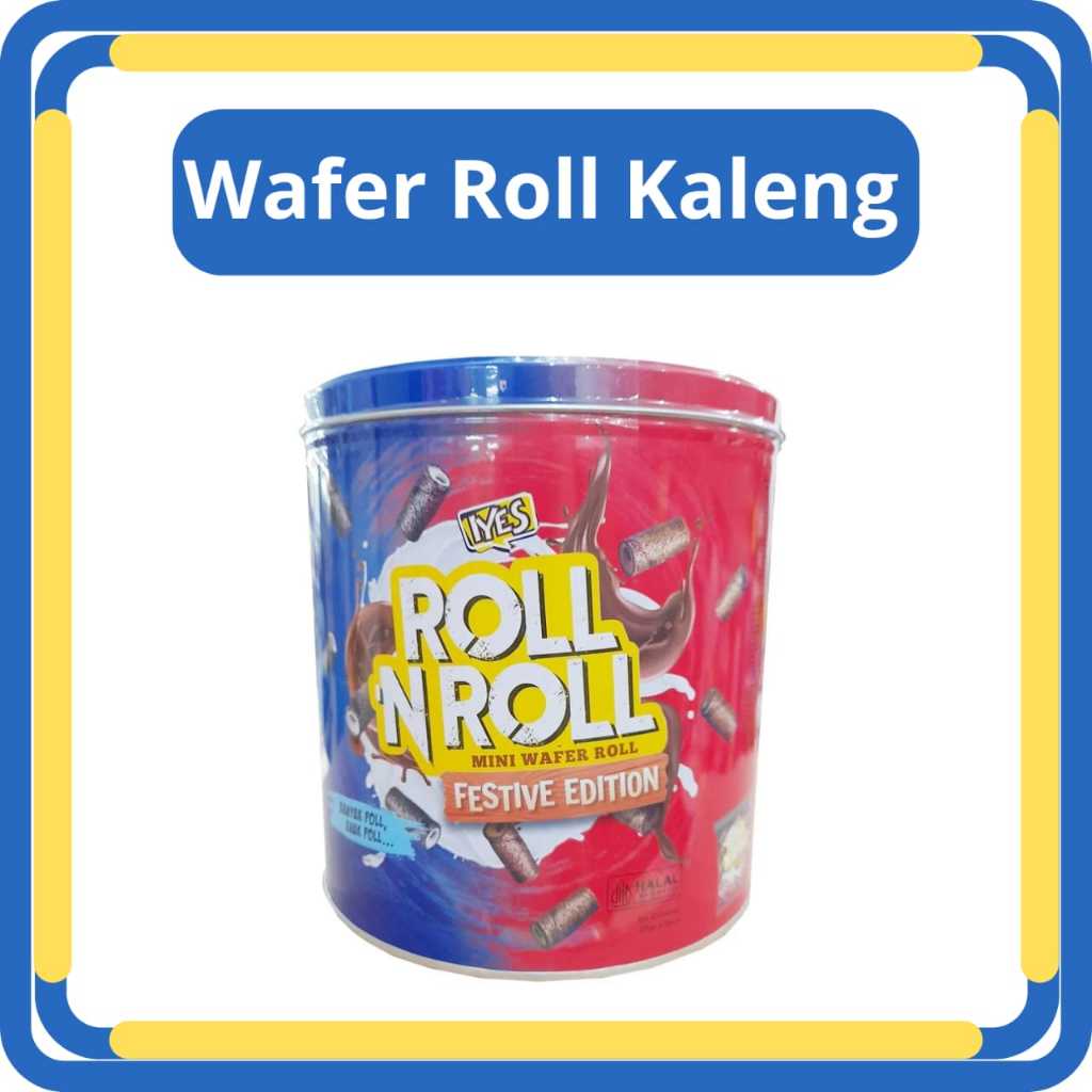 

Iyes Roll N Roll Kemasan Kaleng Festive Mini Wafer Roll 25gr x 6pcs