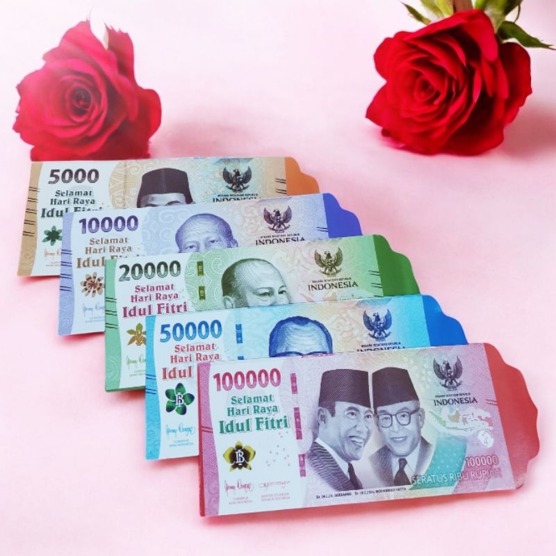 

50 Lembar Amplop Lebaran JUMBO Karakter Uangan