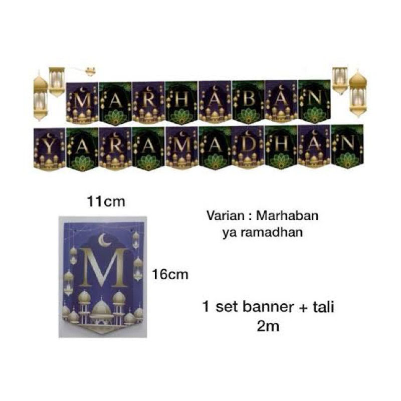 banner flag ramadhan/tulisan ramadhan/hiasan ramadhan
