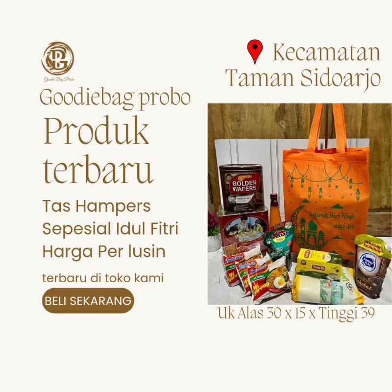 

(1 LUSIN) READY STOCK TAS PARCEL LEBARAN / IDUL FITRI 30X15Xtinggi 39 / GOODIE BAG LEBAR / TAS MAMPERS LEBARAN / TAS BLANJA / TAS SPUNBOND SOUVENIR / TAS SEMINAR