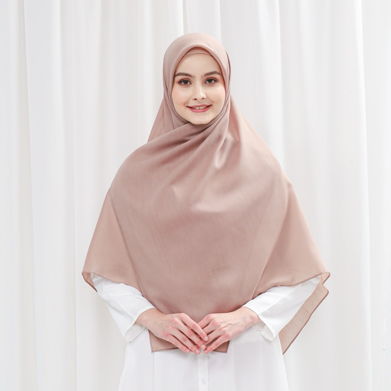 AHELLOKA | Hijab Segi Empat Paris Voal | Plain Paris Size Jumbo