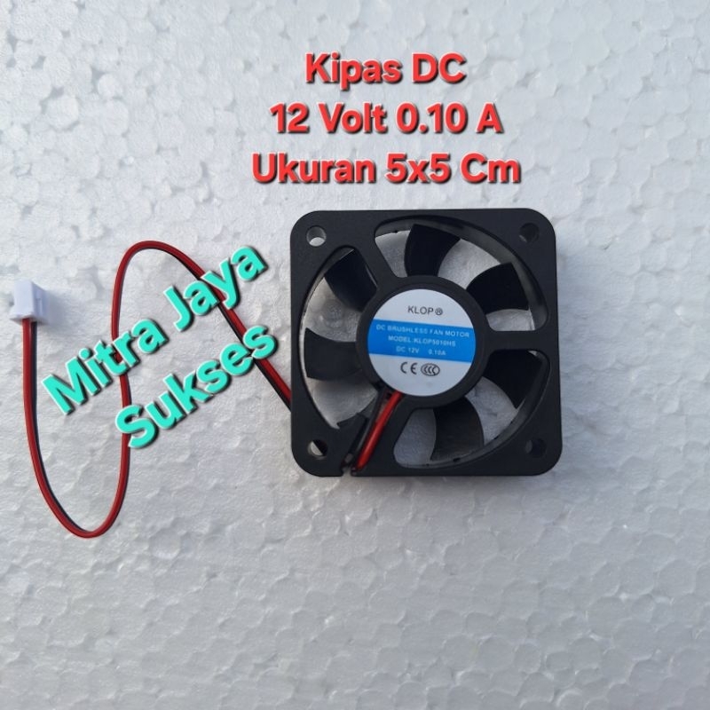 Kipas Klop DC 12 Volt Ukuran 5 cm x 5 cm/ Fan DC 12 Volt