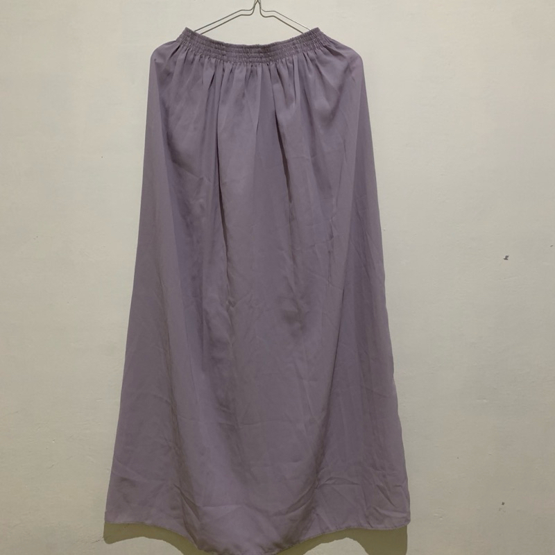 ROK PANJANG / ROK A-LINE / ROK UNGU MUDA / PRELOVED