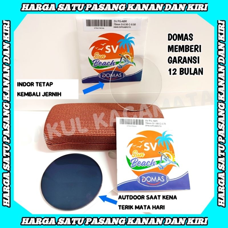 Lensa Bluecromic Pg Abr Domas Photocromic Blueray Original Sun Beach