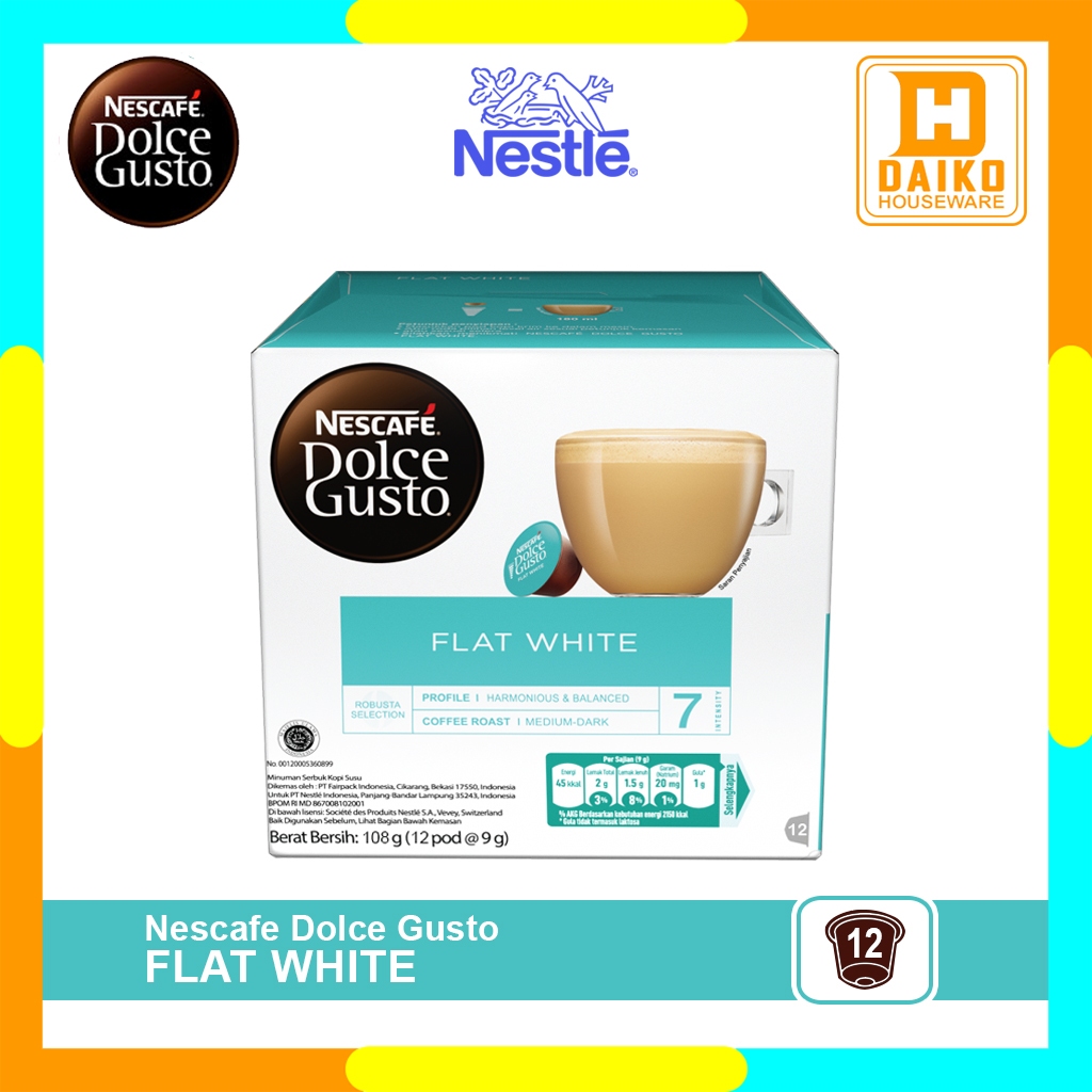 

Capsule Nescafe Dolce Gusto Flat White Box Original Nestle - Kopi Susu Kapsul