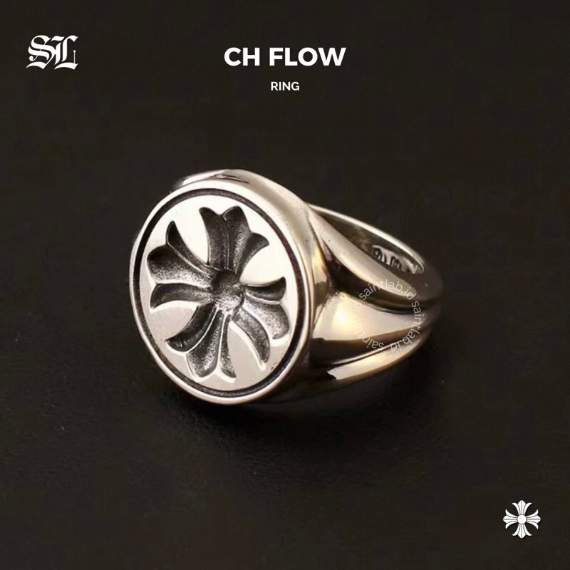Chrome Hearts Ring - Cincin Chrome Hearts Pria Anti Karat Replika Terbaik (1/1) Original - CH Flow R