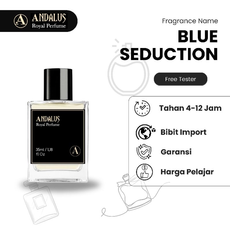 Parfum Aroma BLUE SEDUCTION Parfum Pria Tahan Lama By Andalus Royal Perfume