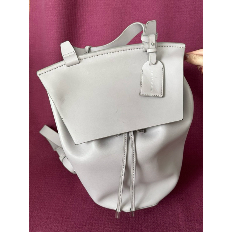 CHARLES&KEITH Women Backpack / Tas Ransel Wanita / Lilac / Tas Kantor sekolah fashion