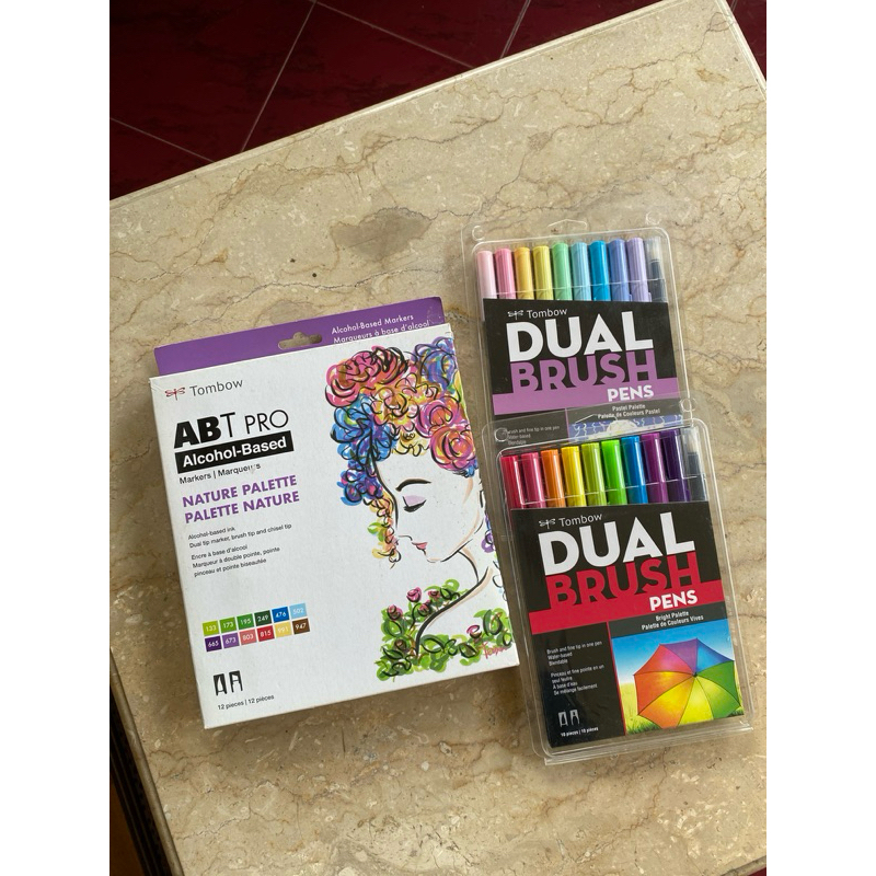 

Tombow Dual Brush Pen Bright & Pastel Palette | Tombow ABT PRO Alcohol Based Natural Palette