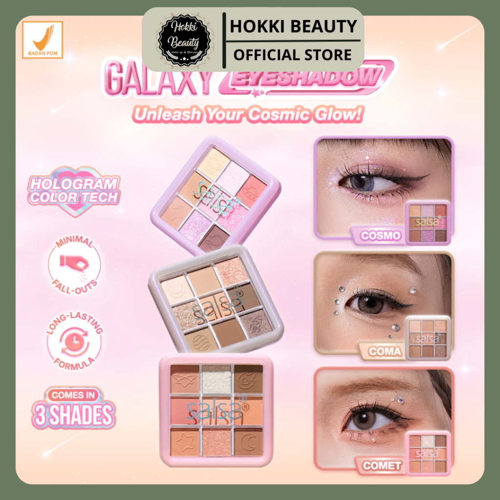 SALSA Galaxy Eyeshadow – Palette Eyeshadow | Make Up Douyin Korea | MakeUp | Perona Mata | Pewarna M