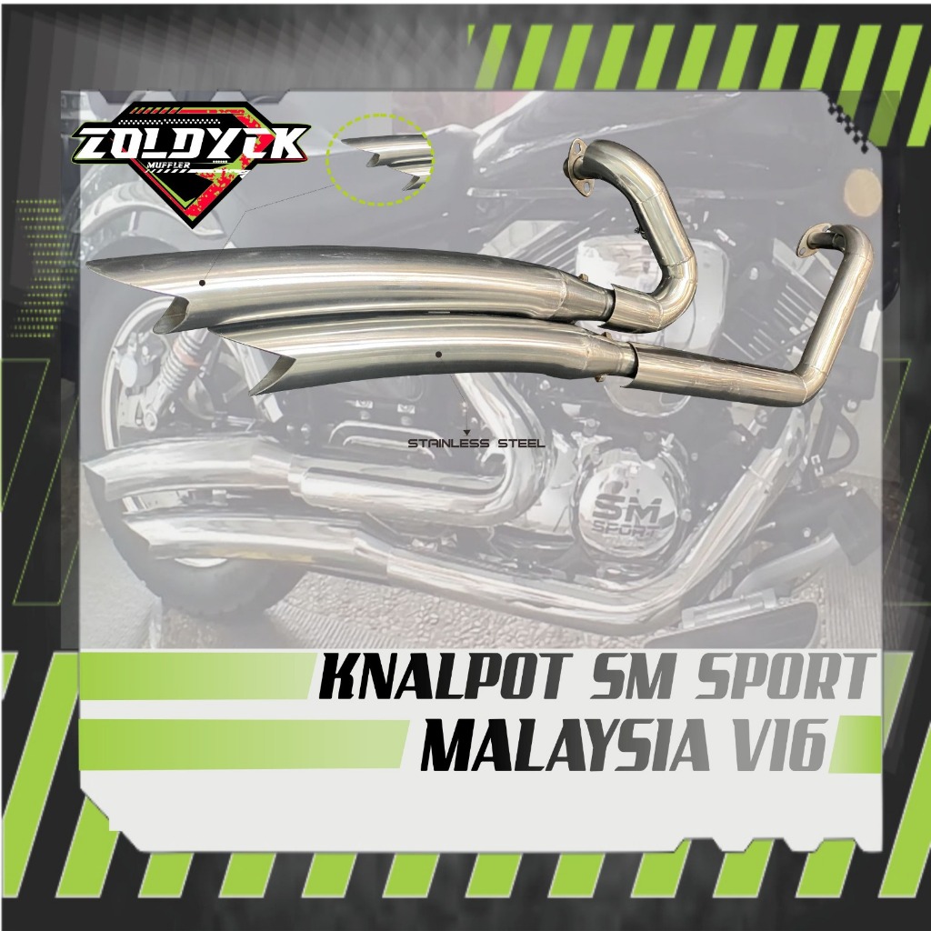 KNALPOT SM SPORT MALAYSIA V16 FULLSYSTEM best seller
